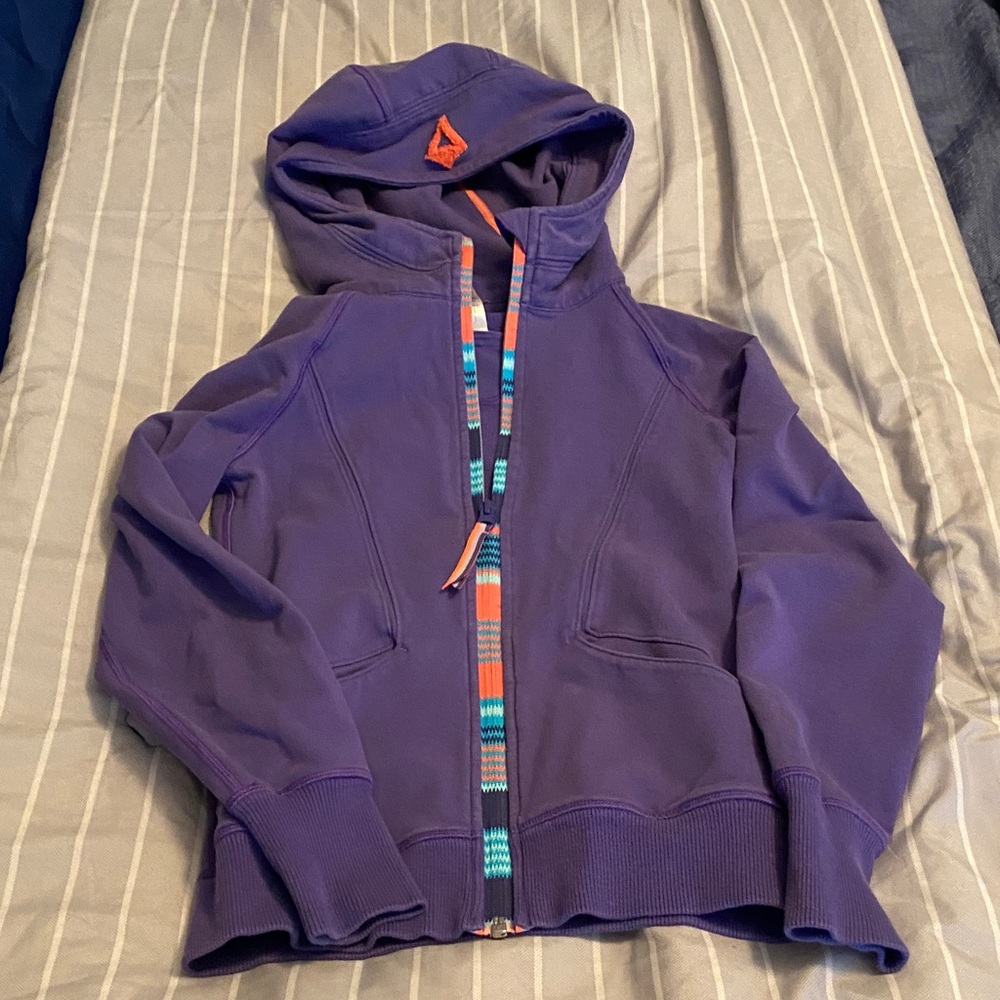 Ivivva Kids Hoodie in Purple with Colorful Zipper